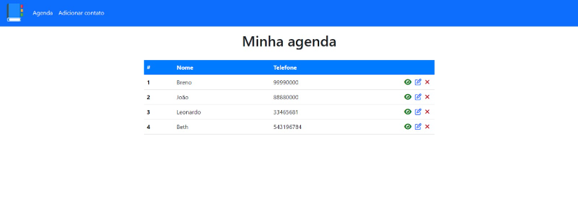 Agenda de contatos